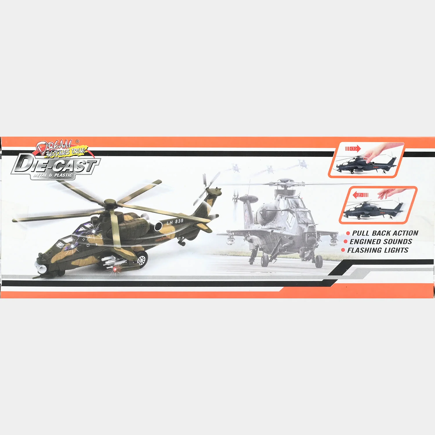 Die-Cast Military Helicopter Toy for Kids - Image 4