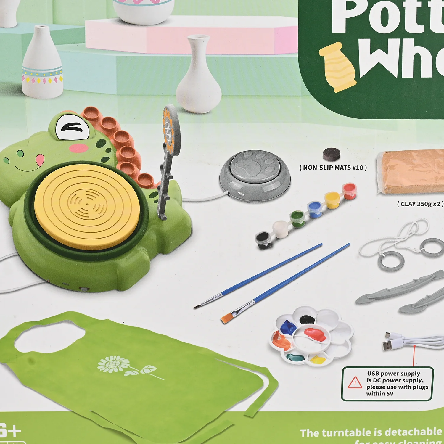 Kids Pottery Wheel Creative Play Set - Image 2