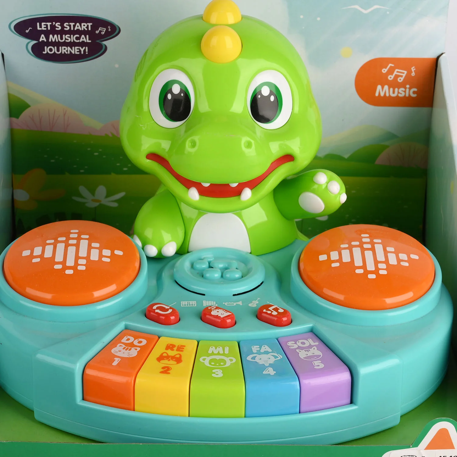 Dinosaur Drum Piano with Light & Music - Image 2