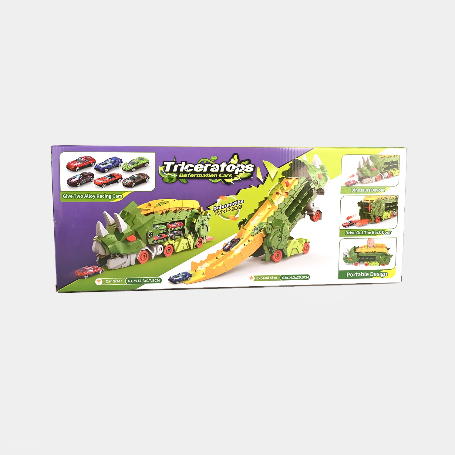 Triceratops Deformation Dino Track with Alloy Cars - Image 7