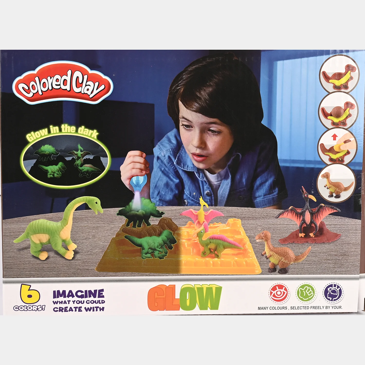 Colored Clay | Glow in the Dark Craft Set - Image 2