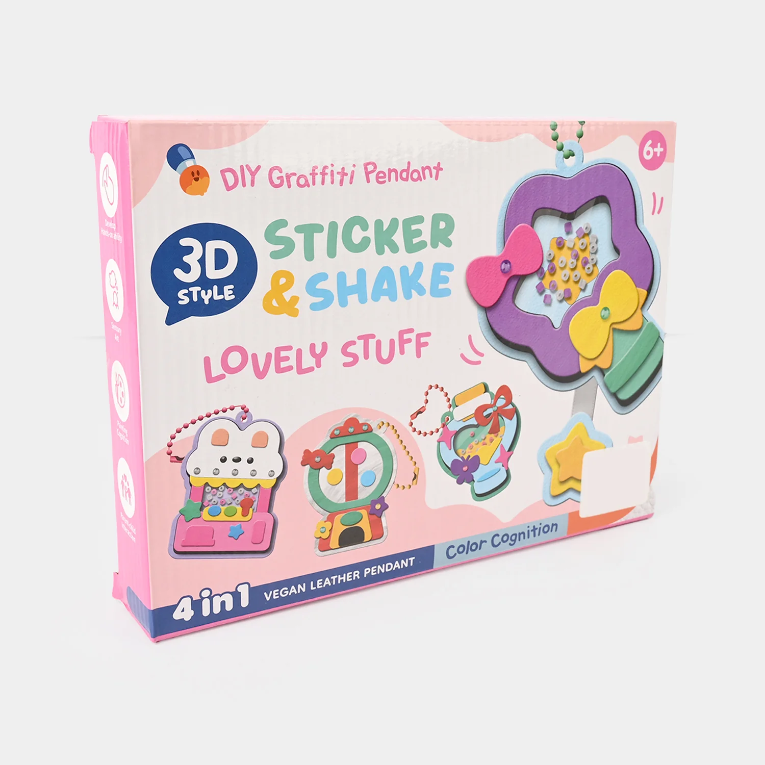 DIY 3D Sticker & Shake Pendant Set – 4-in-1 Craft Kit - Image 3
