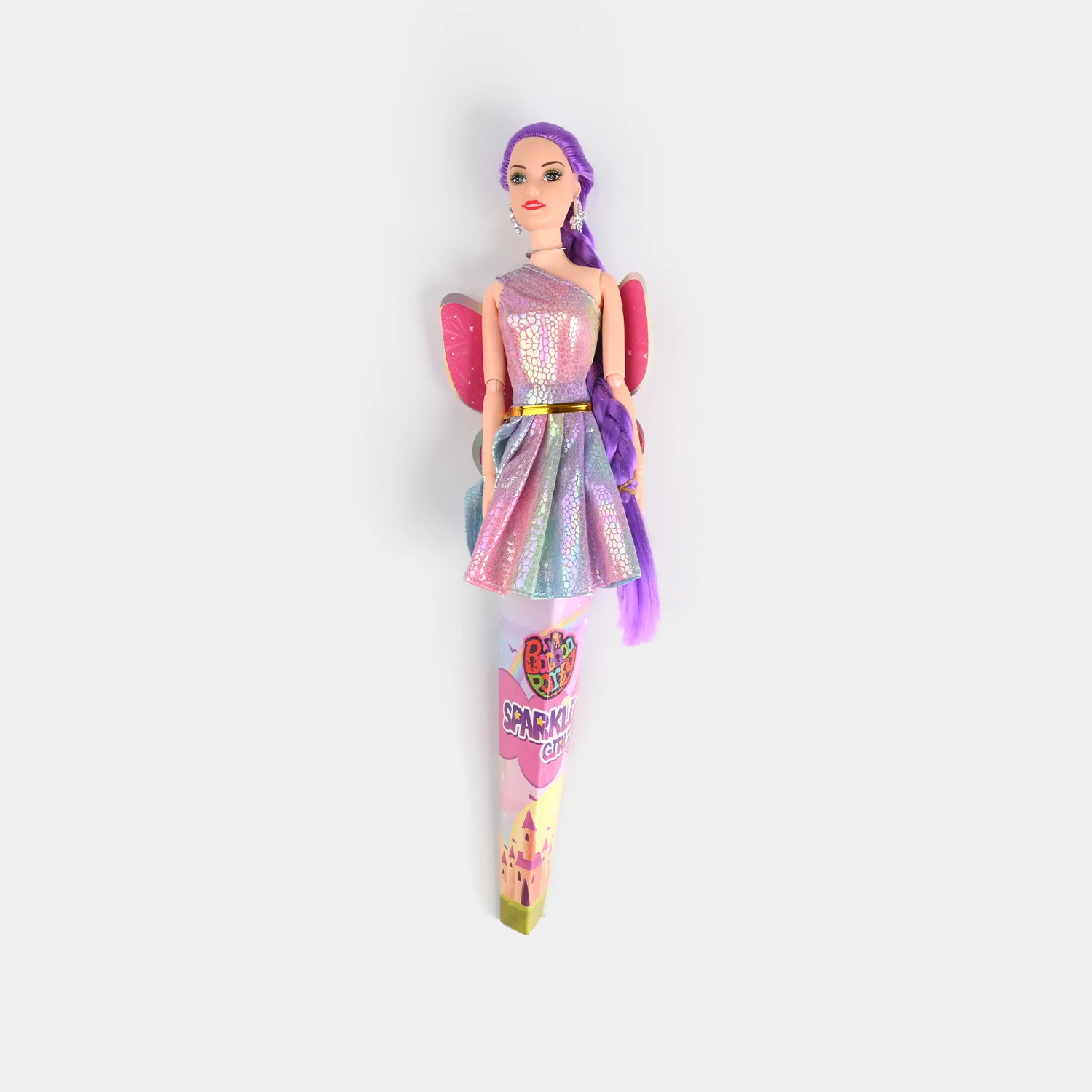 Fashion Doll with Shimmer Dress β Purple Hair - Image 3