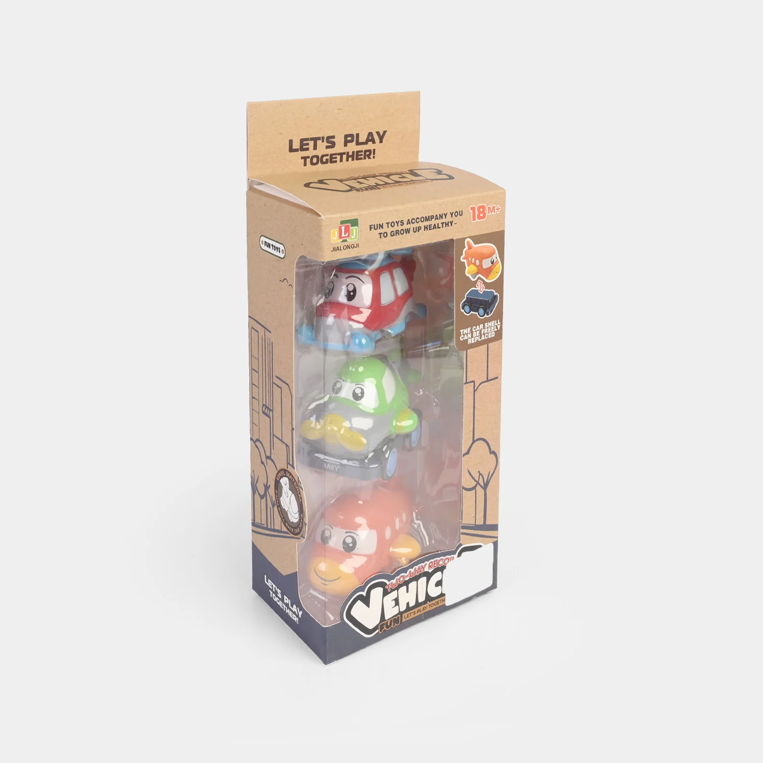 Friction-Powered Cartoon Vehicle Set | 3PCs - Image 3