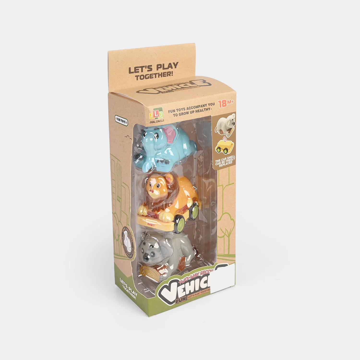 Friction-Powered Cartoon Vehicle Set | 3PCs - Image 3