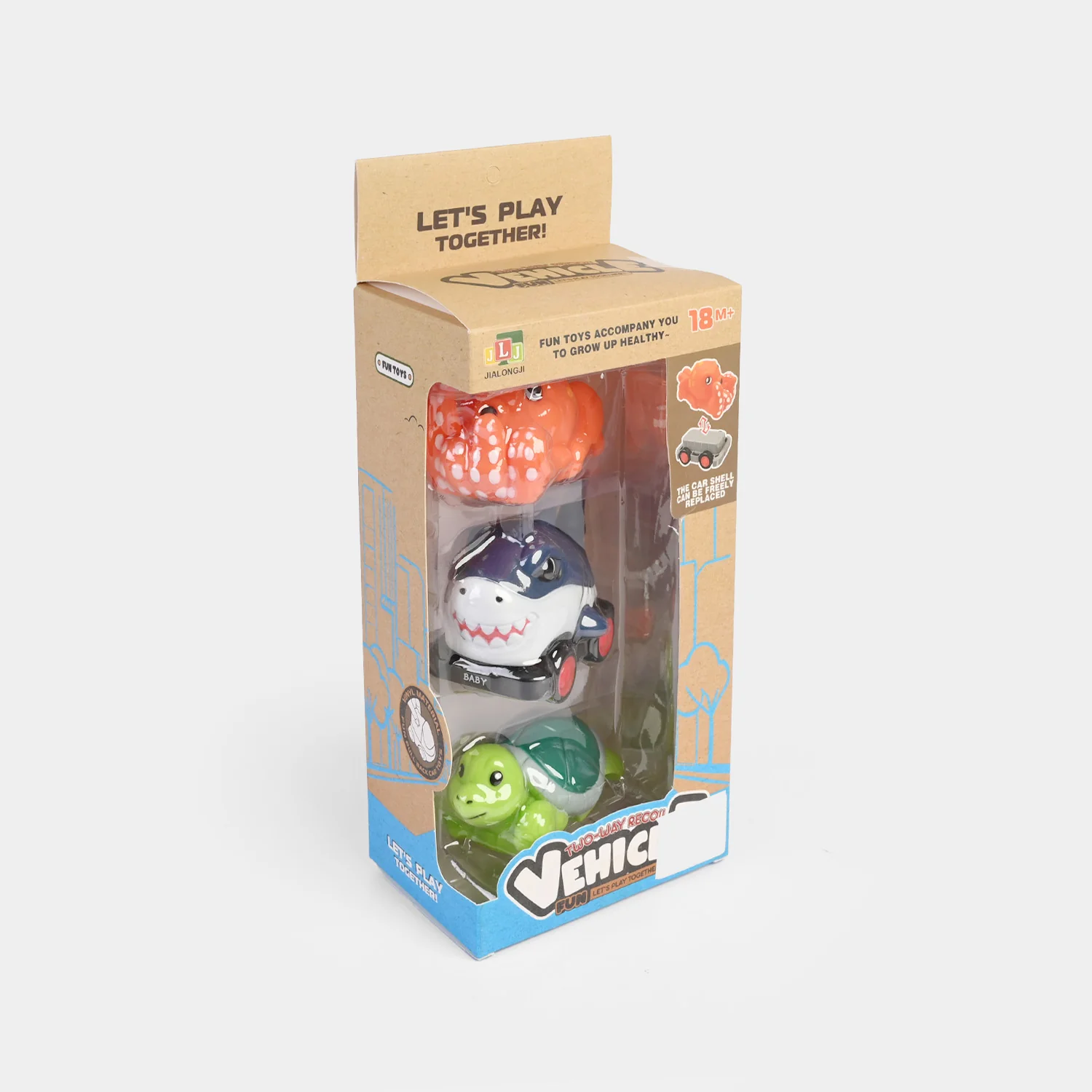 Friction-Powered Cartoon Vehicle Set | 3PCs - Image 3