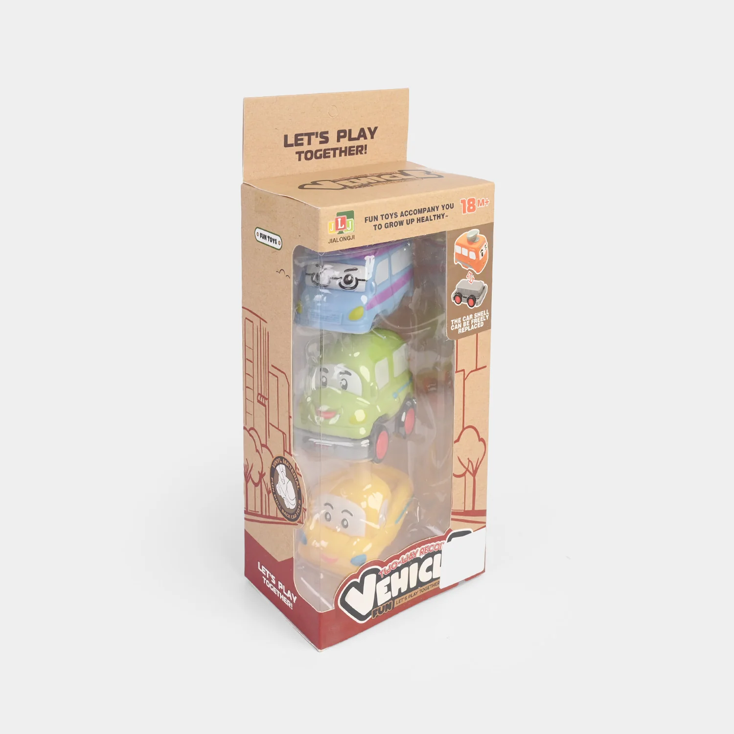 Friction-Powered Cartoon Vehicle Set | 3PCs - Image 3