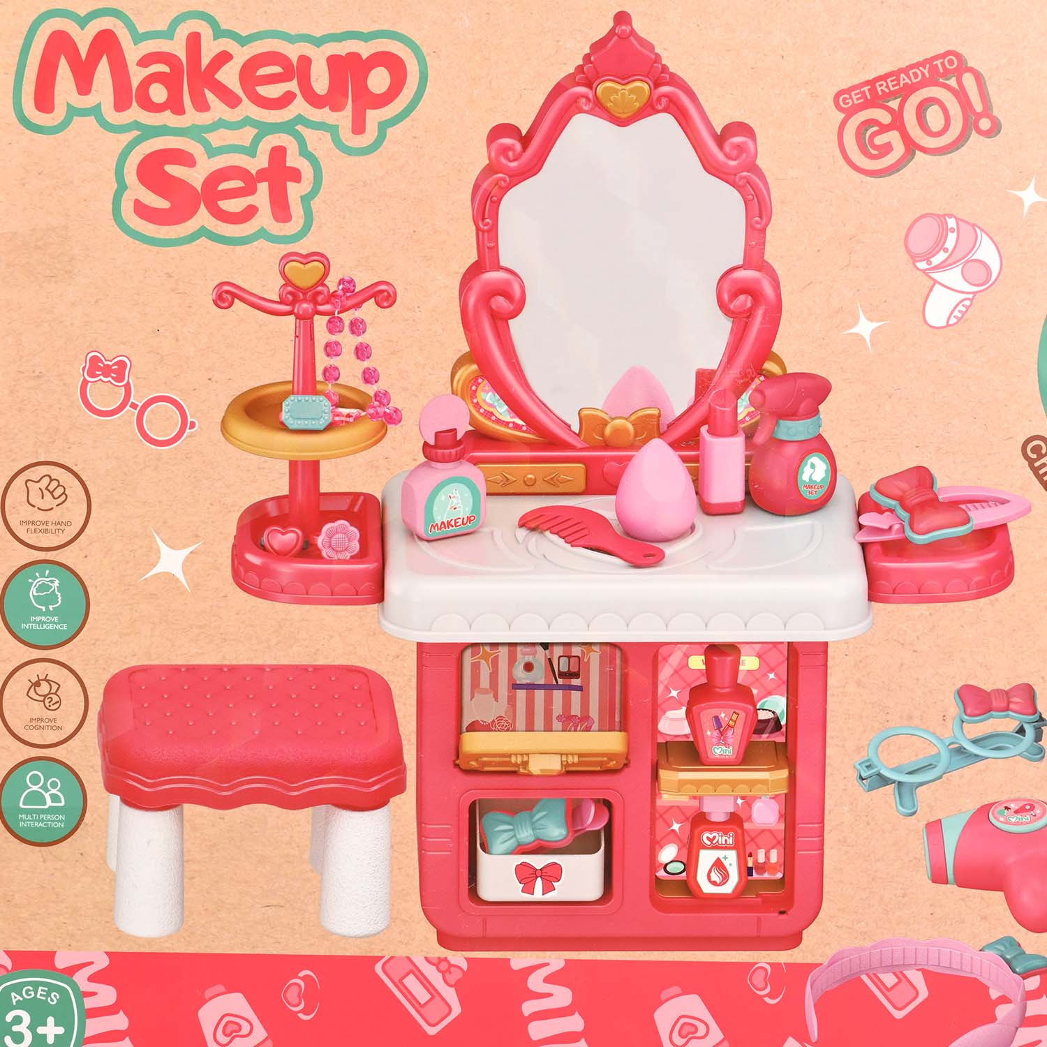 38 PCS Makeup Vanity Set - Image 2