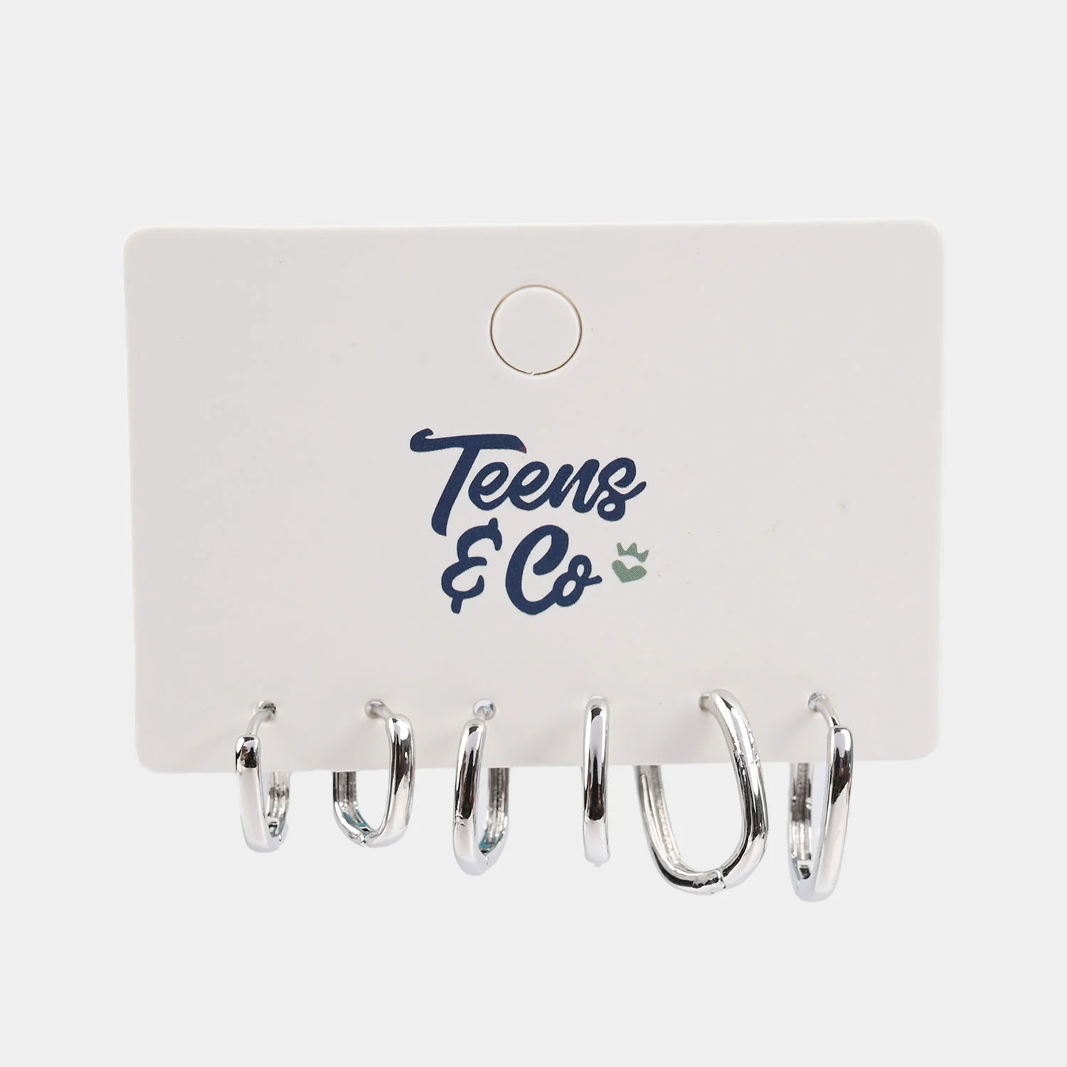Girls Jewelry Earrings 3-Pairs Set (Lightweight & Stylish) - Silver
