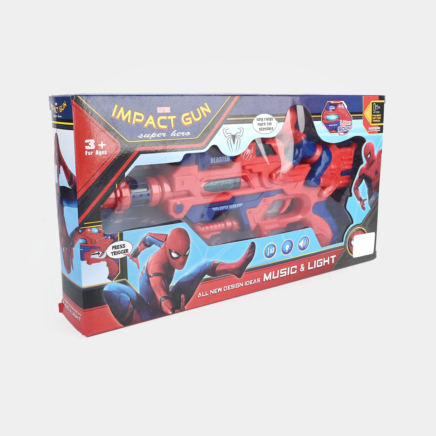 Electric Impact Blaster Toy - Super Hero with Lights - Image 3