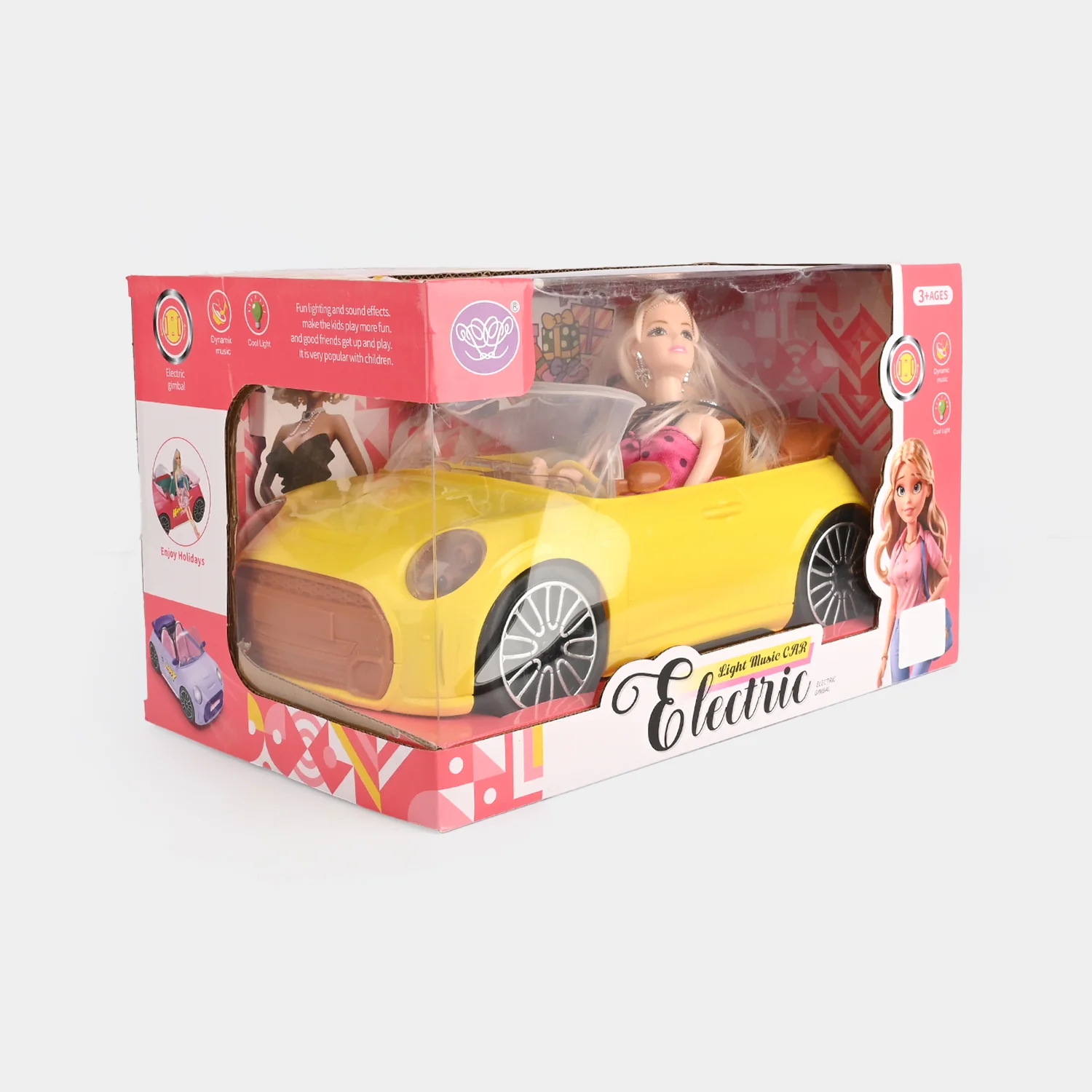 Electric Light & Music Doll Convertible Car - Image 3