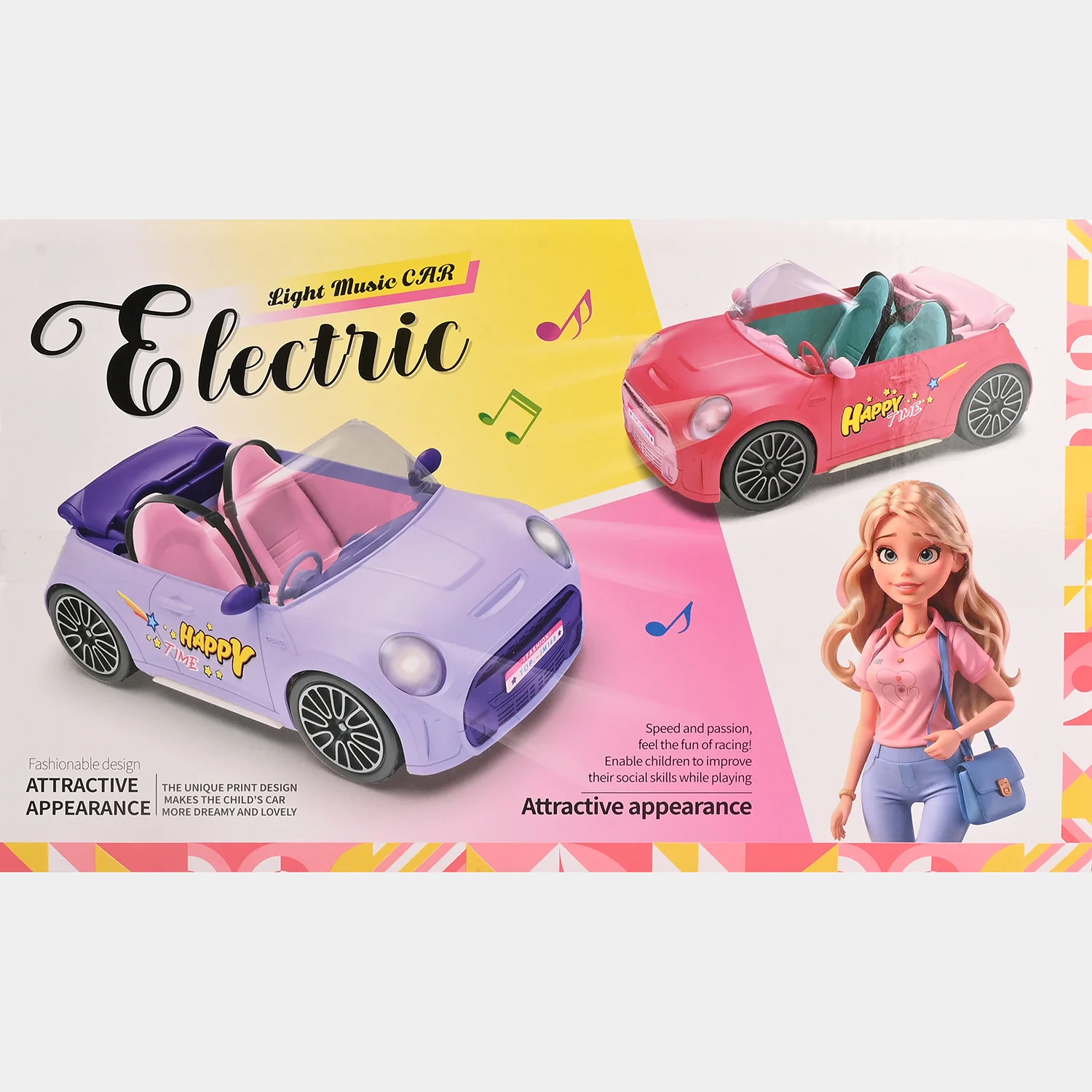 Electric Light & Music Doll Convertible Car - Image 6