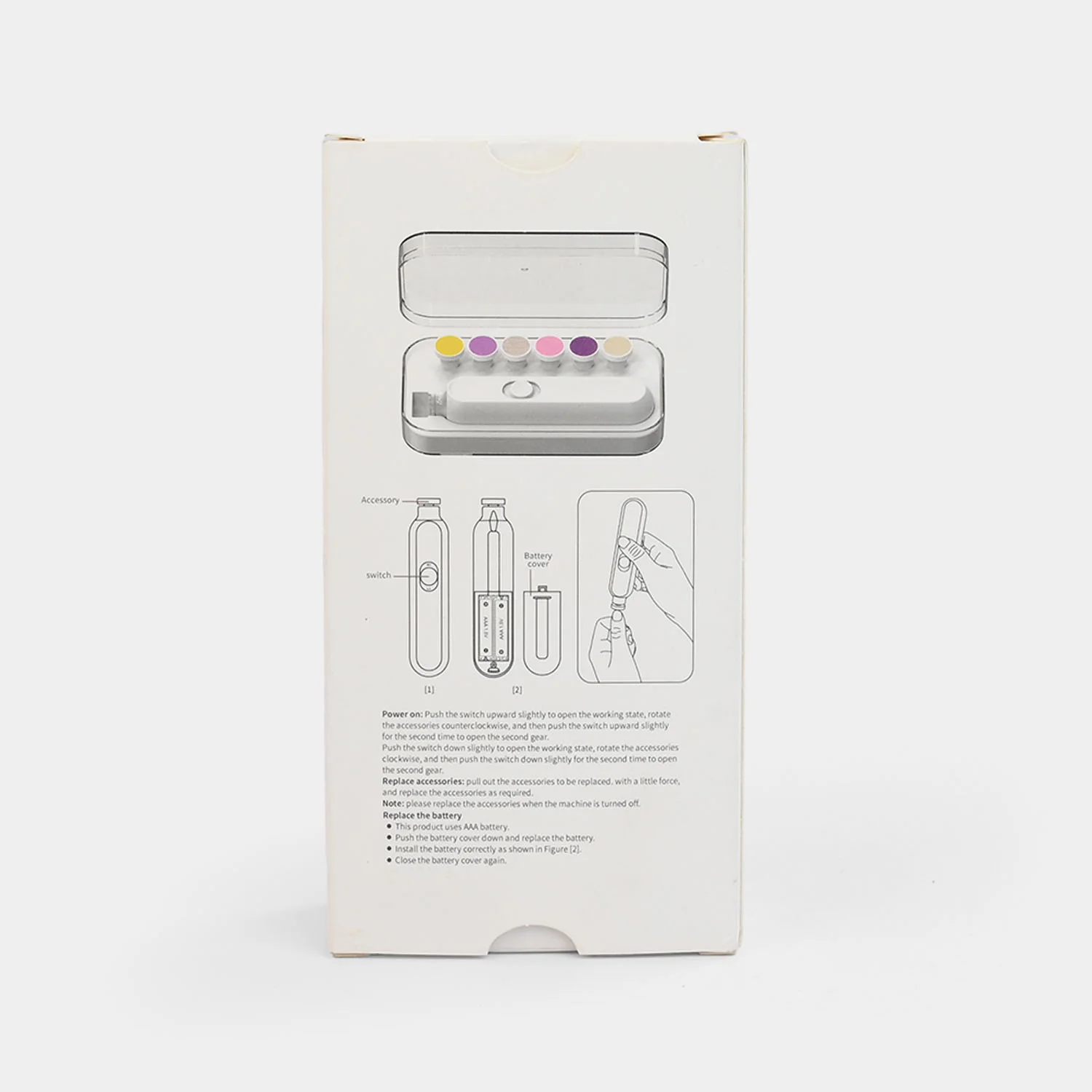 Electric Baby Nail Trimmer & Polisher Set | White 2737 - Image 5