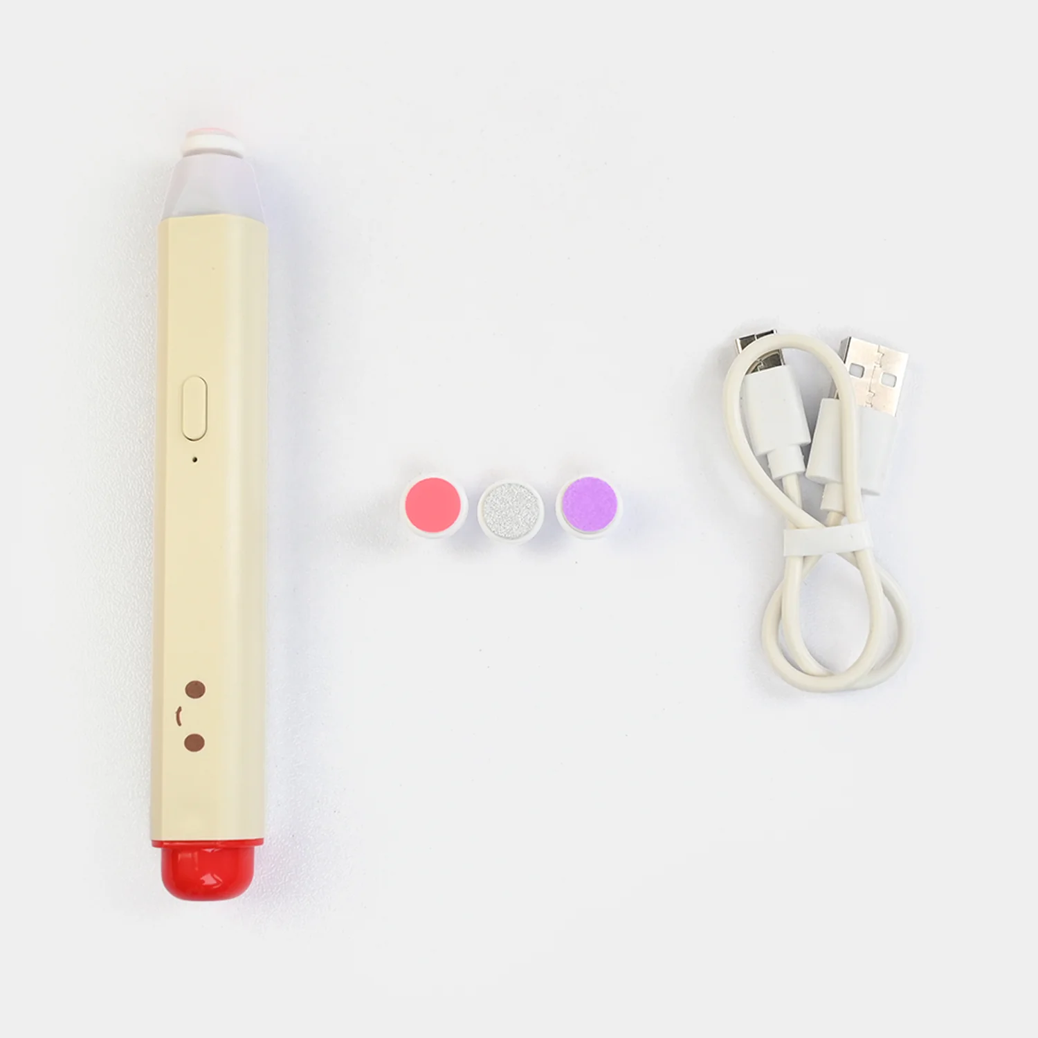 Rechargeable Electric Baby Nail Trimmer Pen | CREAM - 2039 - Image 3