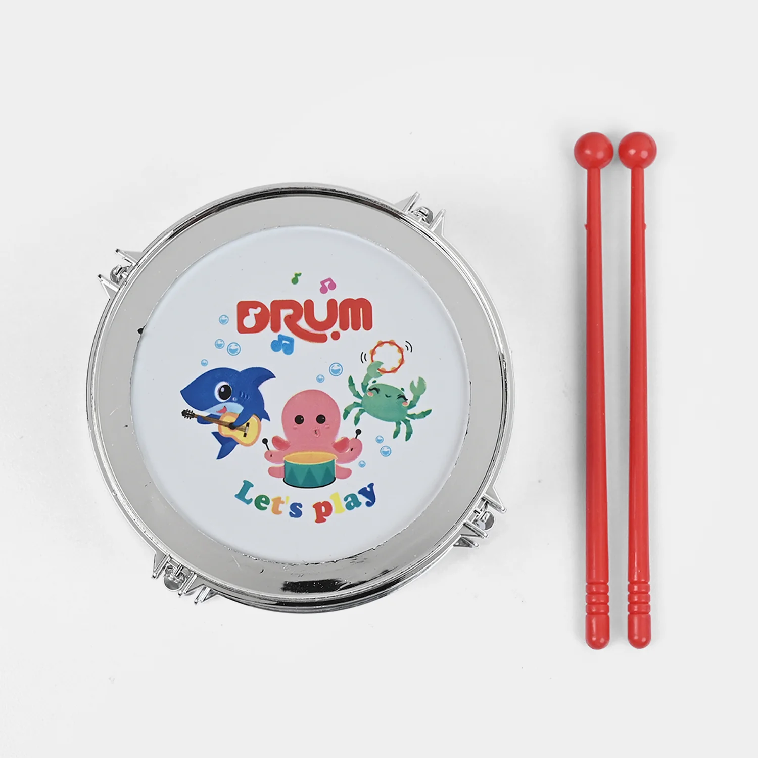 Kids Musical Drum Toy with Sticks - Image 2