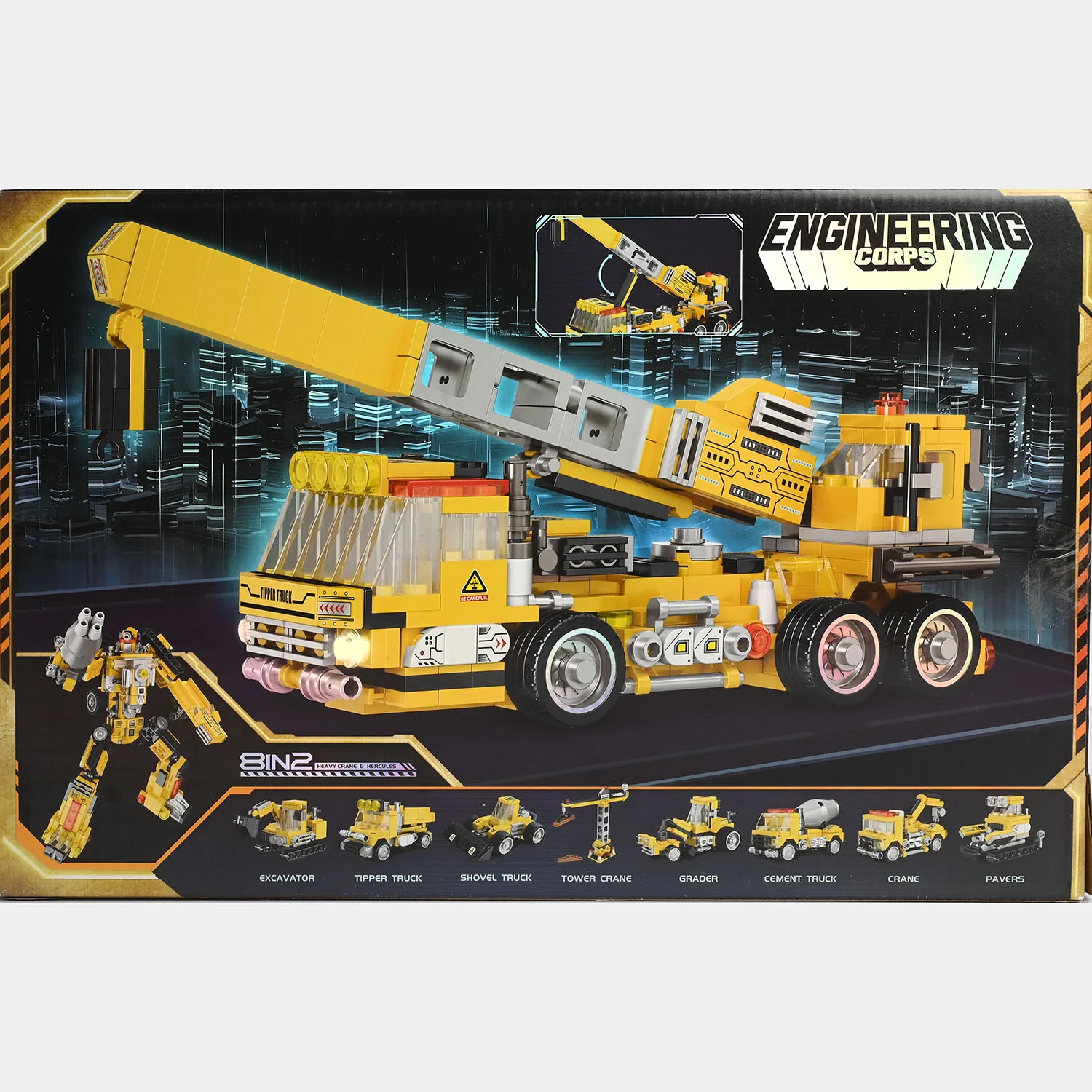 Engineering Corps 8-in-2 Building Block Set | 721PCs - Image 4