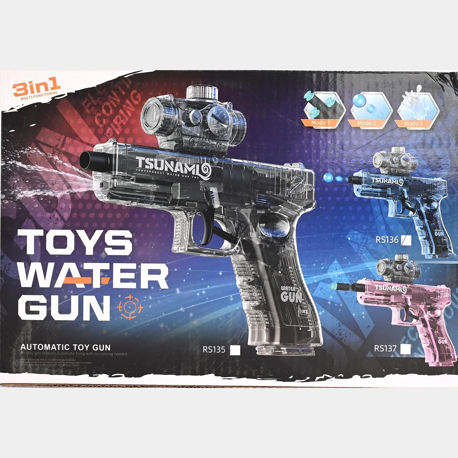 3-in-1 Multi-functional Automatic Blaster Toy for Kids - Image 8
