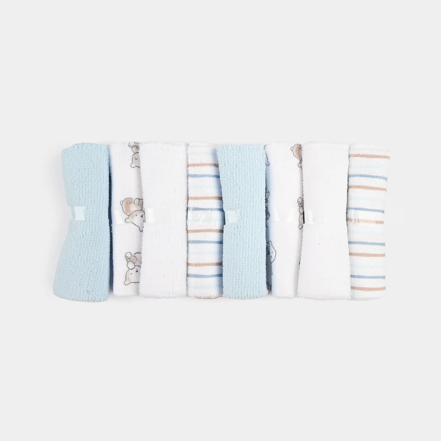 Baby Wash Cloth Face Towels Set - 8PCs - Image 2