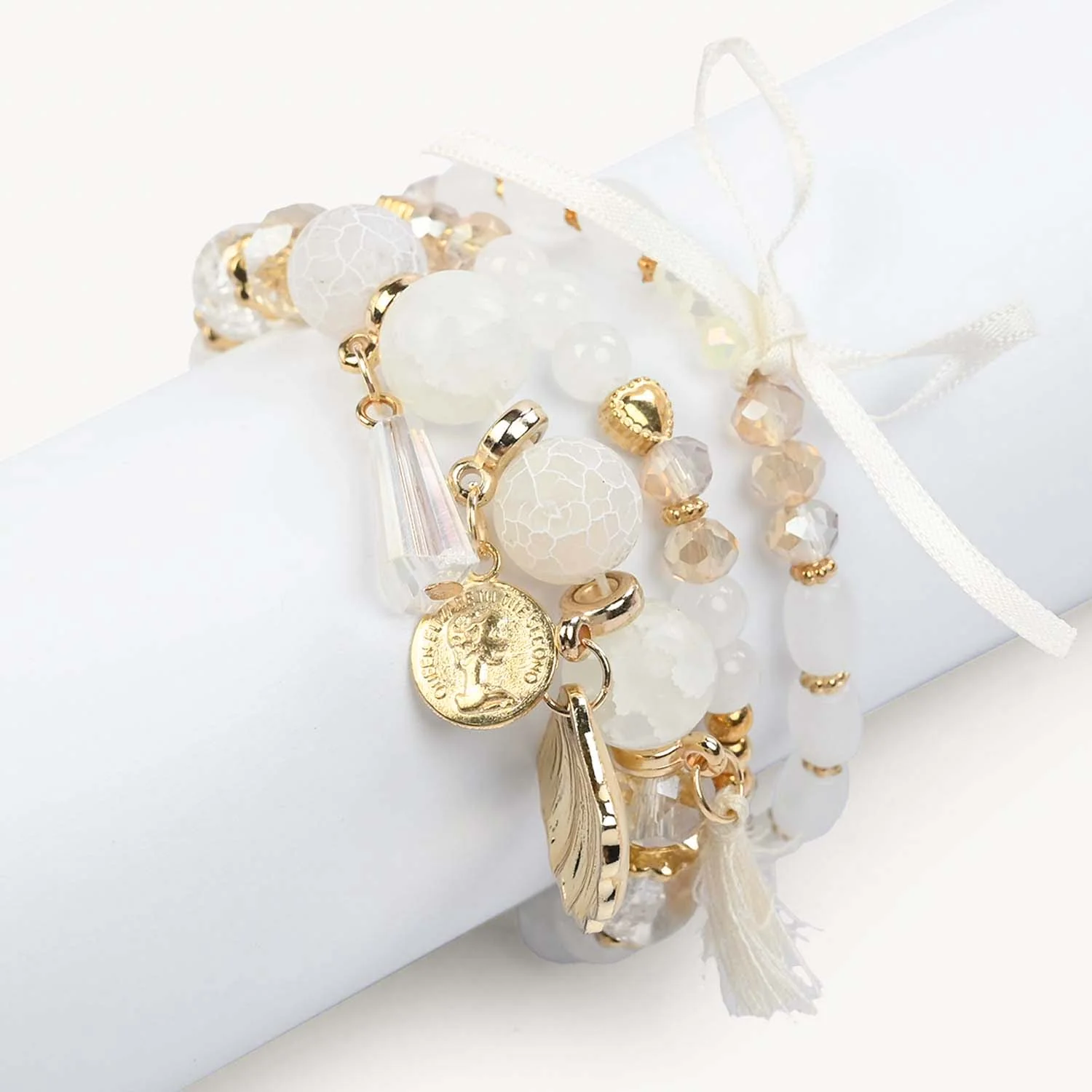 Fancy Crystal Beaded Bracelet for Girls