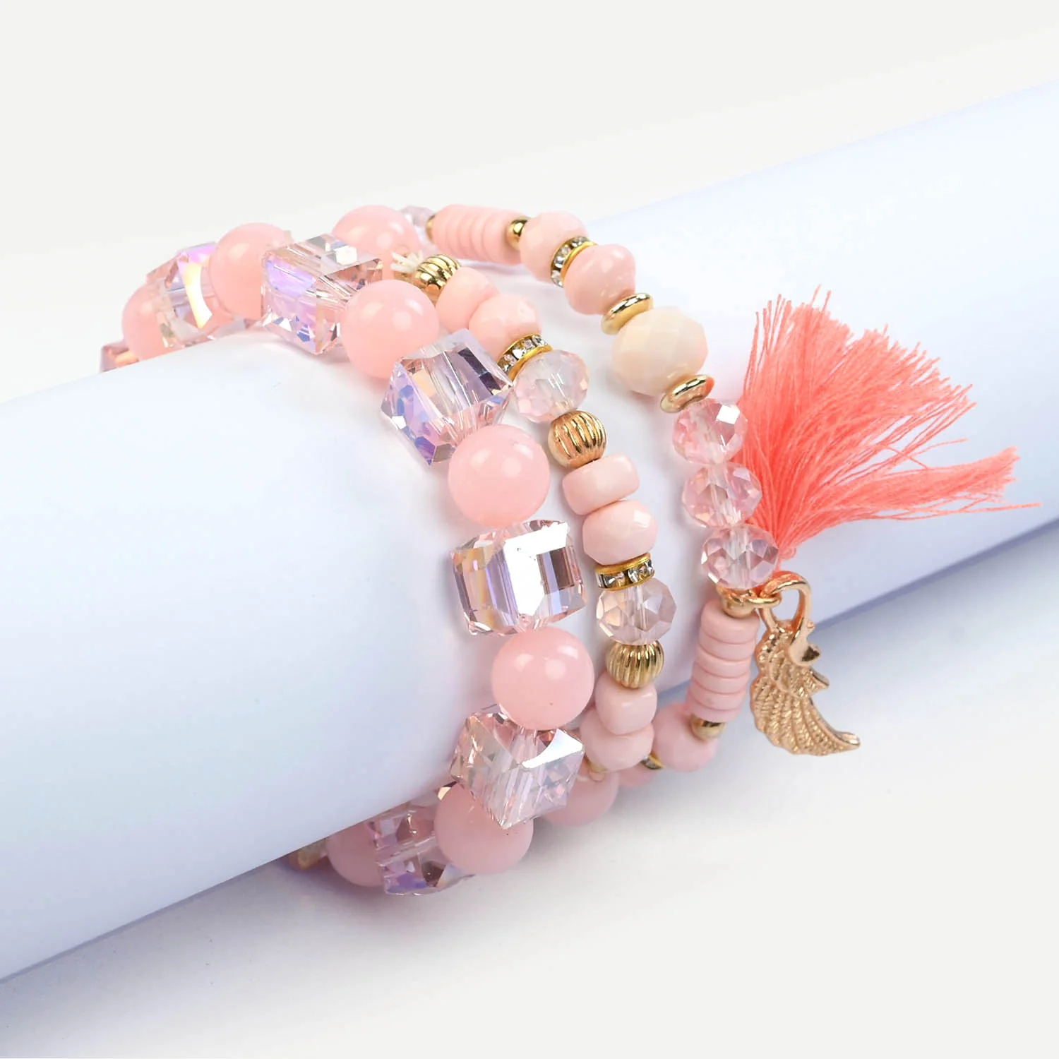 Fancy Crystal Beaded Bracelet for Girls