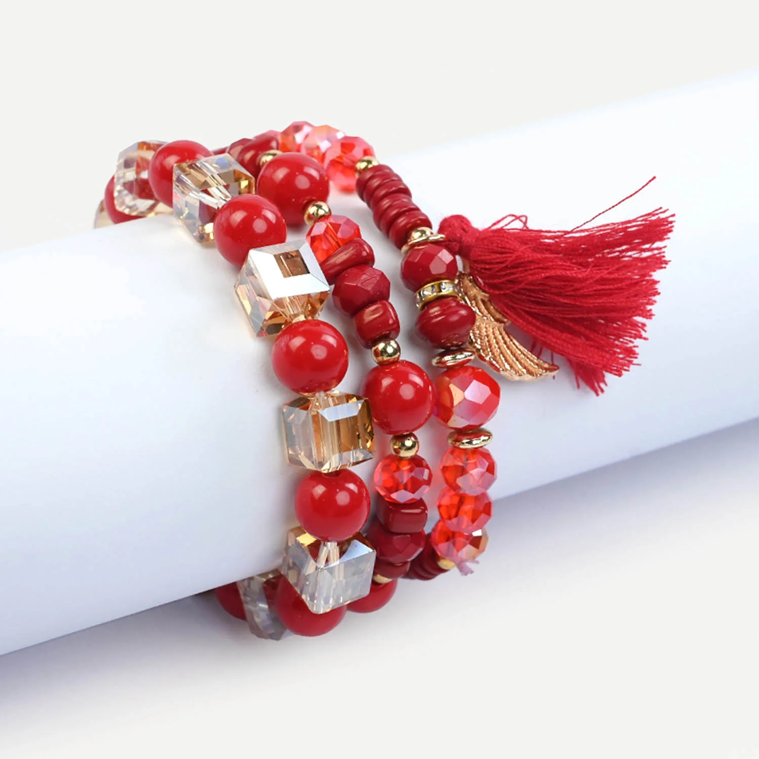 Fancy Crystal Beaded Bracelet for Girls