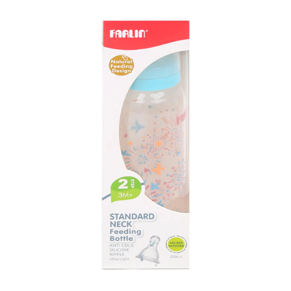 Farlin Pastel Feeding Bottle 9 Oz Nf-767 - Blue - Image 2