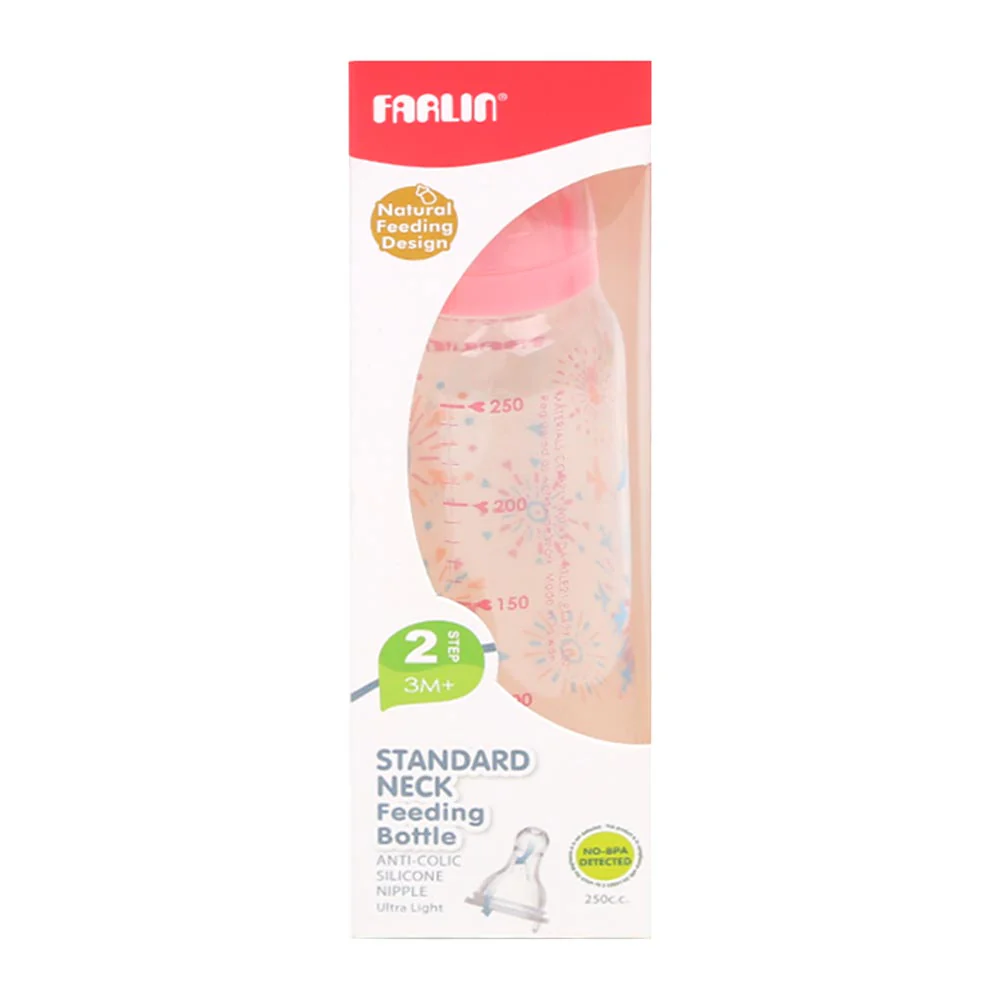 Farlin Pastel Feeding Bottle 9 Oz Nf-767 - Pink - Image 2
