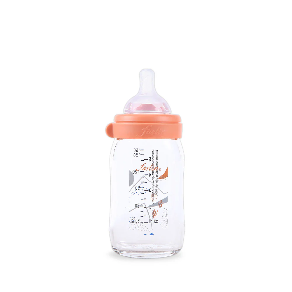 Farlin Wide Neck Glass Feeder 160ml Orange - Image 3