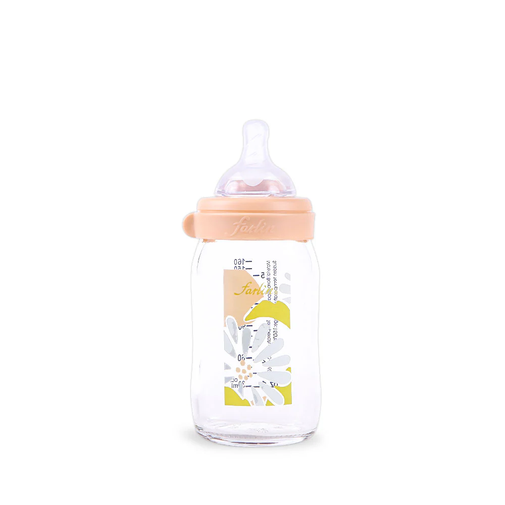 Farlin Wide Neck Glass Feeder 160ml Pink - Image 3
