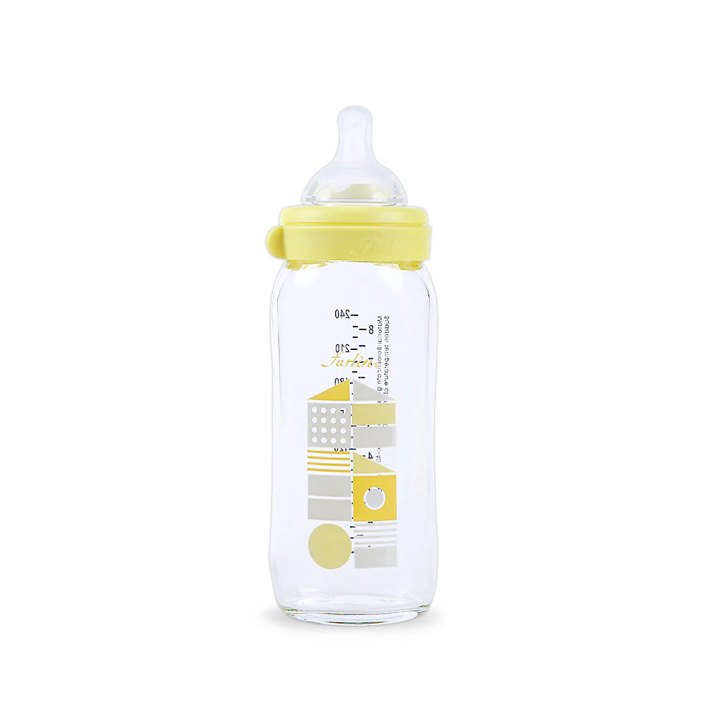 Farlin Wide Neck Glass Feeder 240ml Yellow - Image 3