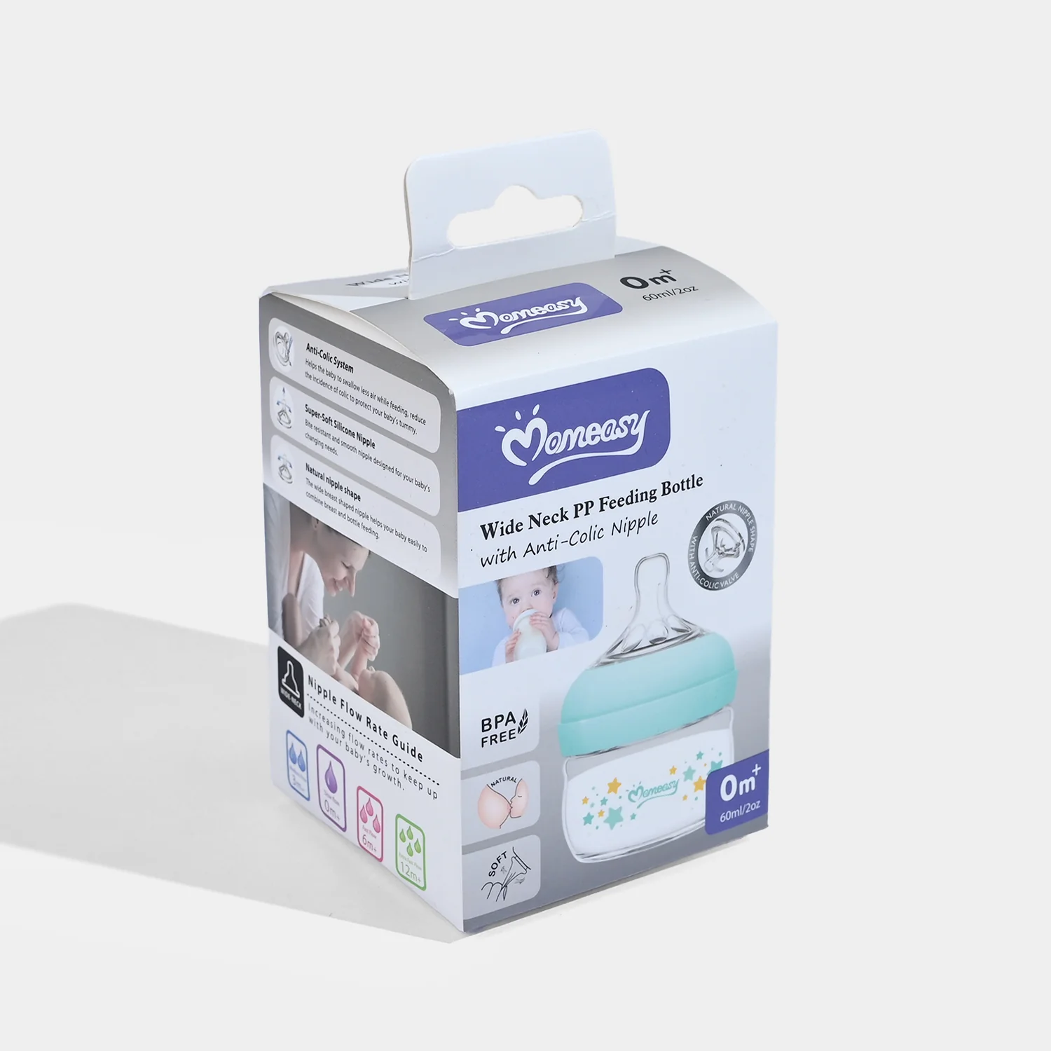 Wide Neck PP Baby Feeding Bottle | 0M+ - Image 3