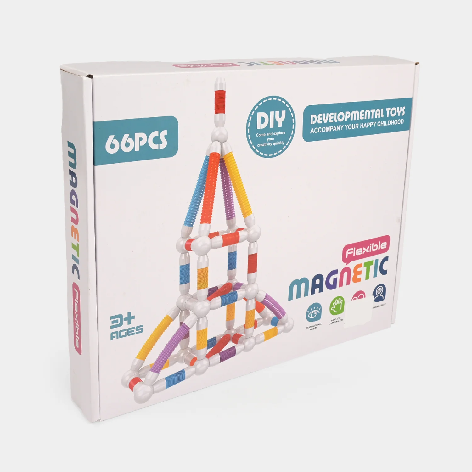 Flexible Magnetic Developmental Toy Set 66PCs - Image 2