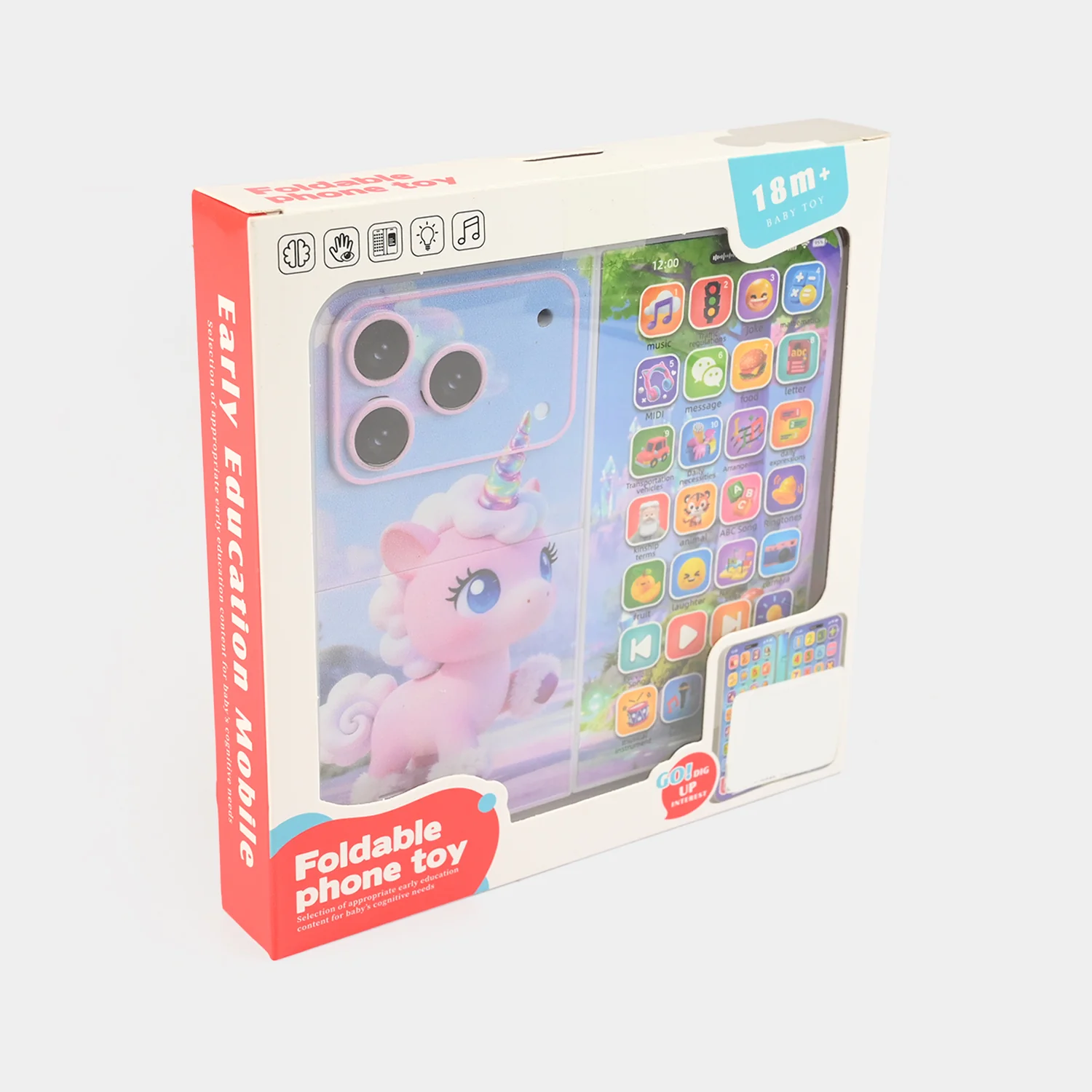 Early Education Foldable Phone Toy with Light & Music - Image 3