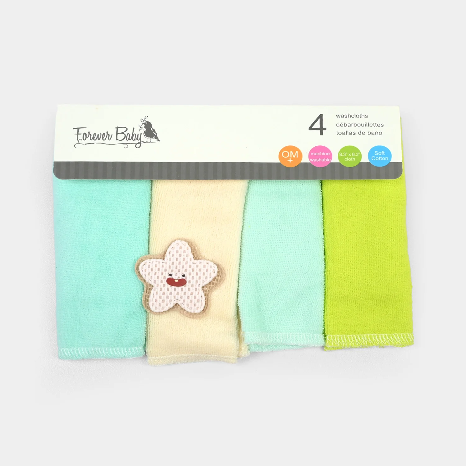 Forever Baby 4Pcs Washcloths Set - Image 2