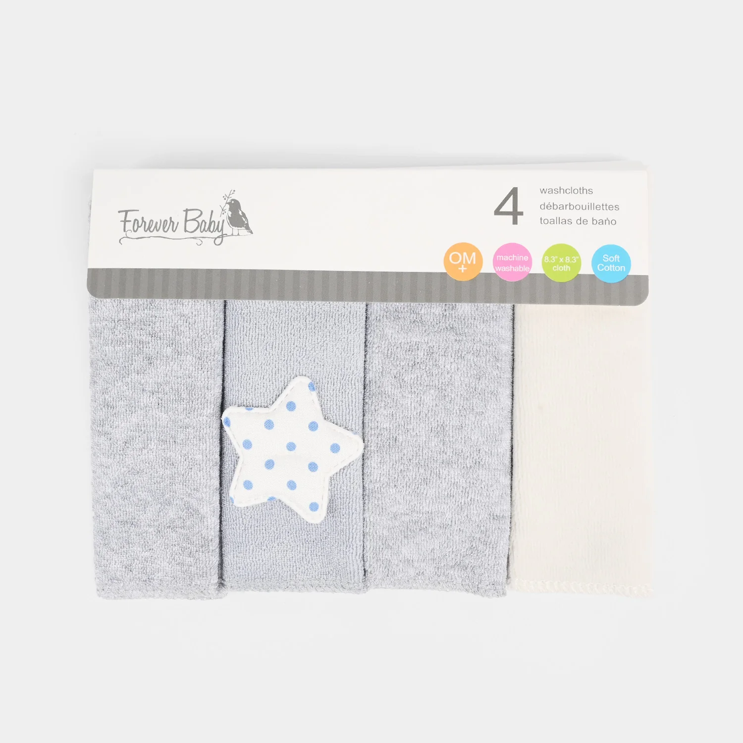 Forever Baby 4Pcs Washcloths Set - Image 3