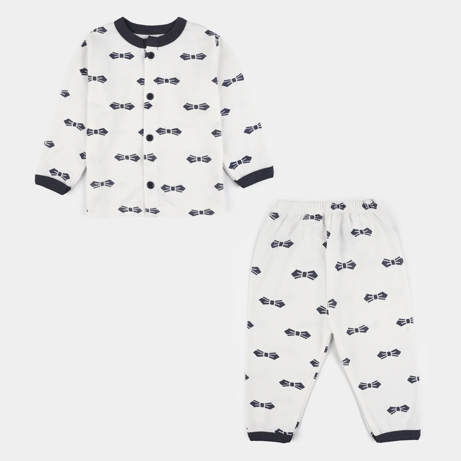 Infant Front Open Suit Bow Medieval Blue