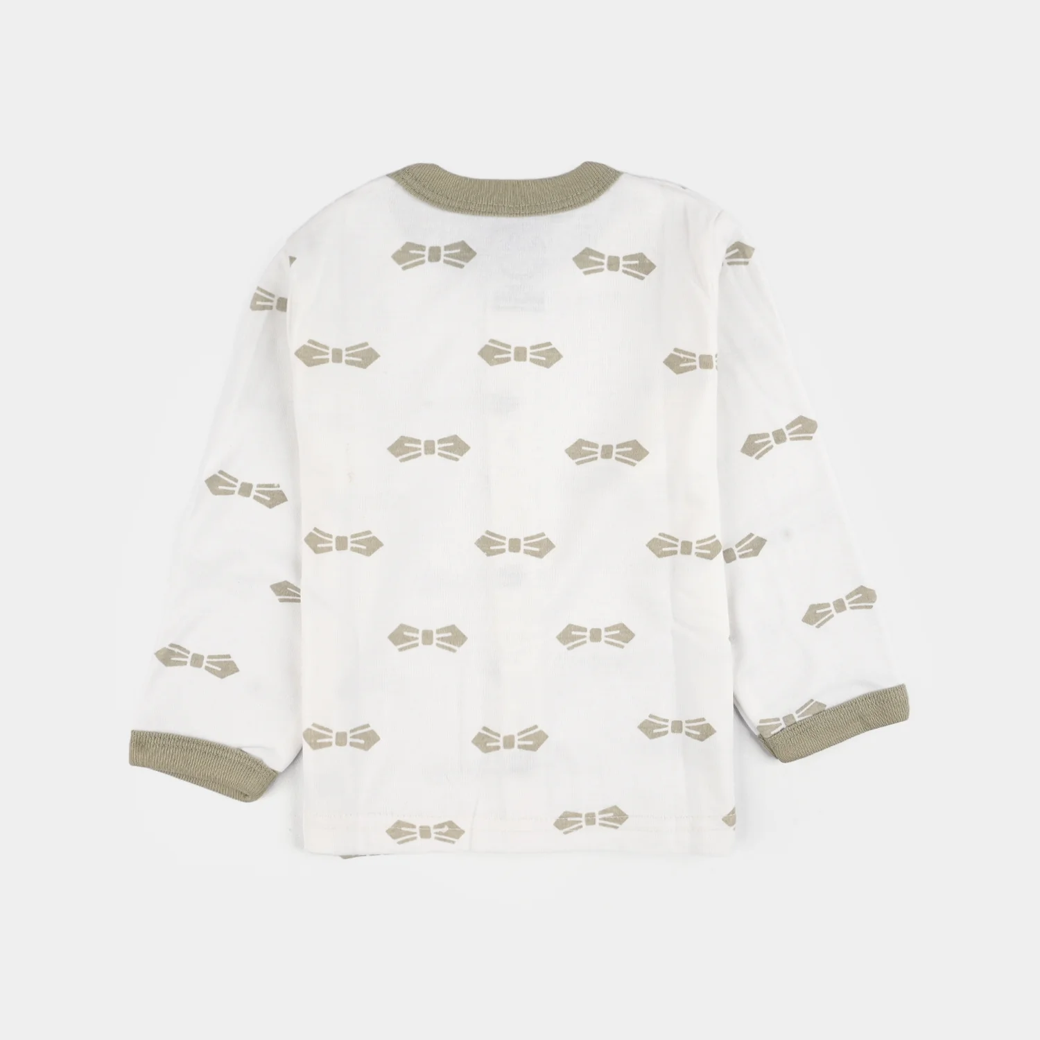 Infant Front Open Suit Bow Quiet Grey - Image 3