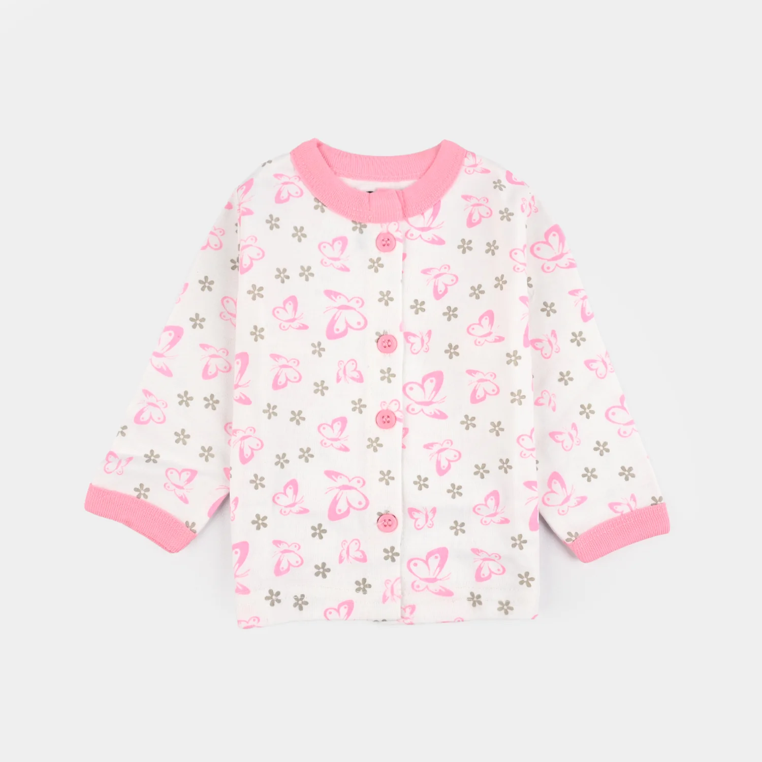 Infant Front Open Suit Butterfly L.Pink - Image 2