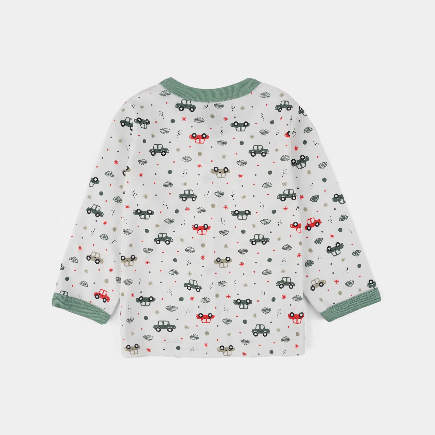 Infant Front Open Suit Car Dusty Turquoise - Image 3