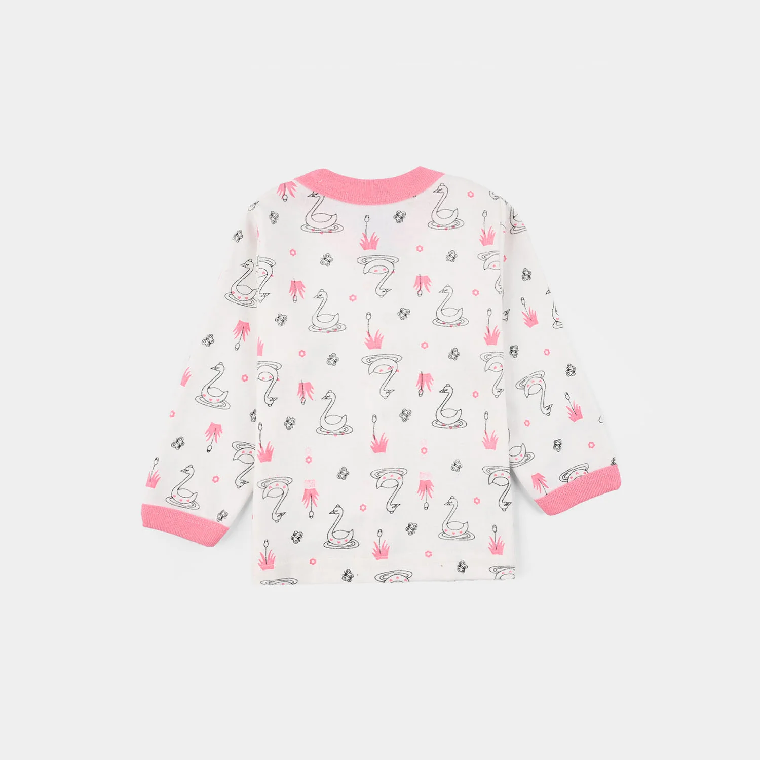 Infant Front Open Suit Duck - Light Pink - Image 3