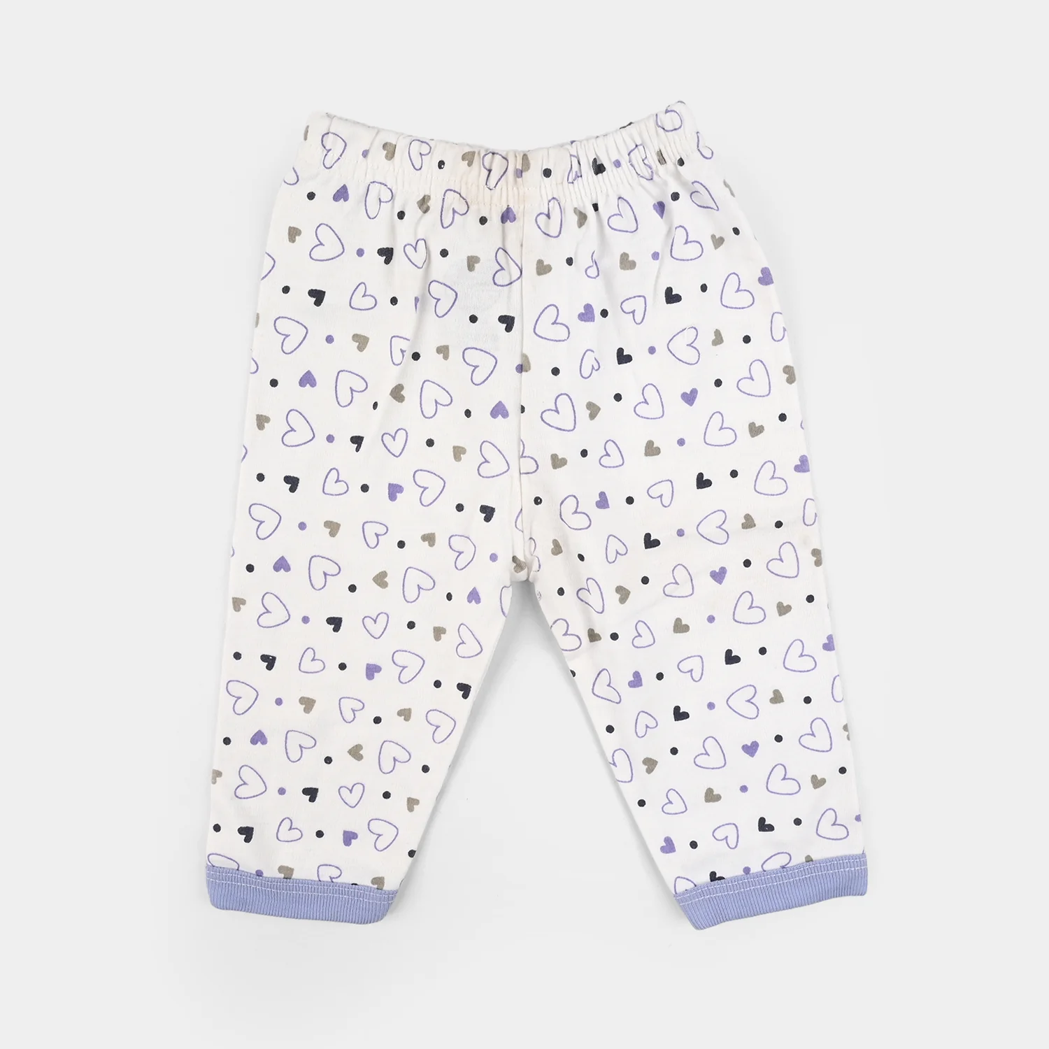 Infant Front Open Suit (Heart) - White/Purple - Image 4
