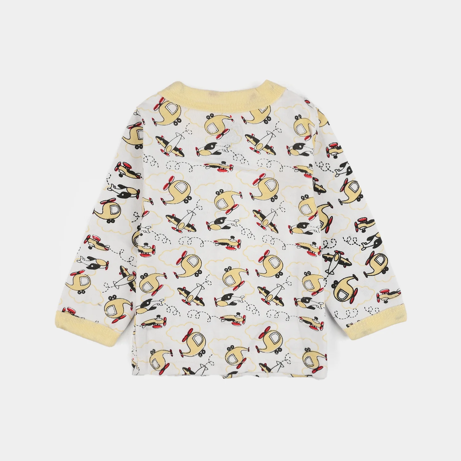 Infant Front Open Suit (Helicopter) - White/Yellow - Image 3