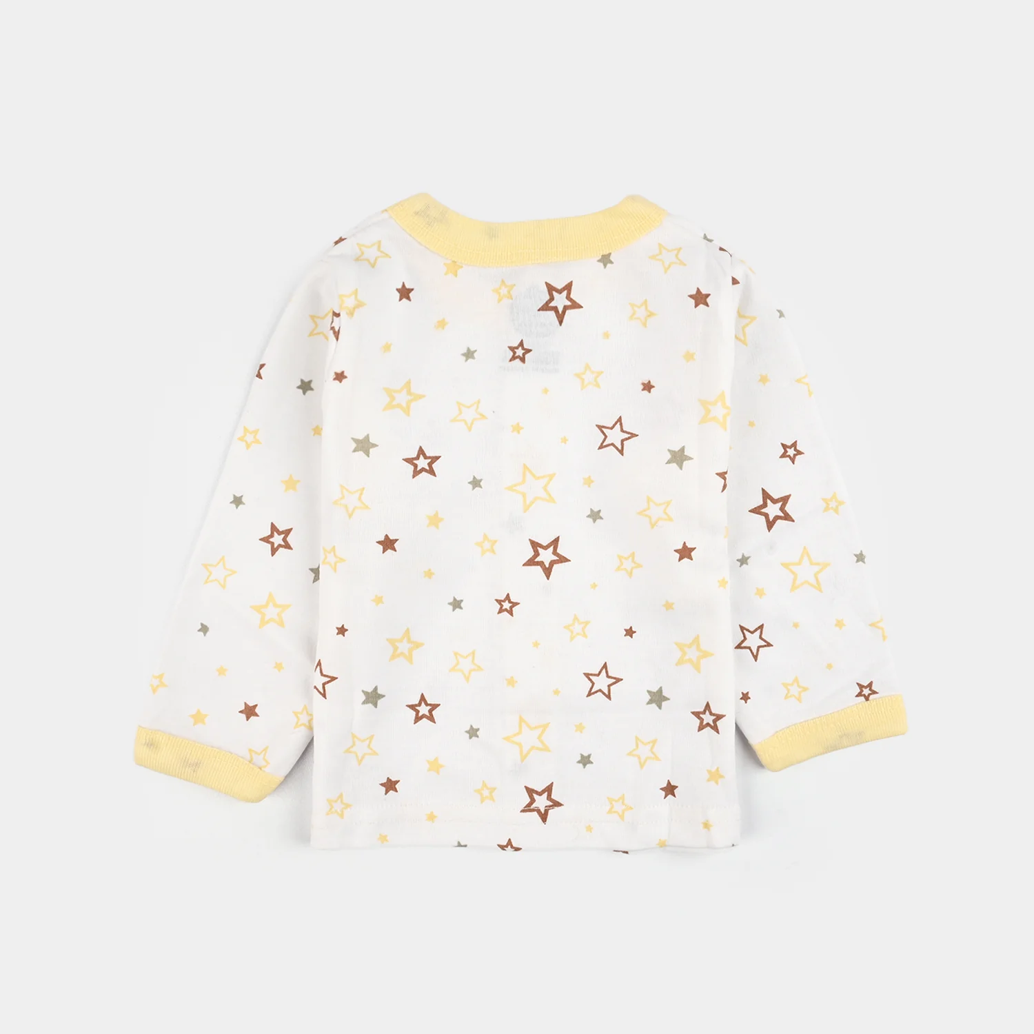 Infant Front Open Suit (Star) - White/Yellow - Image 3