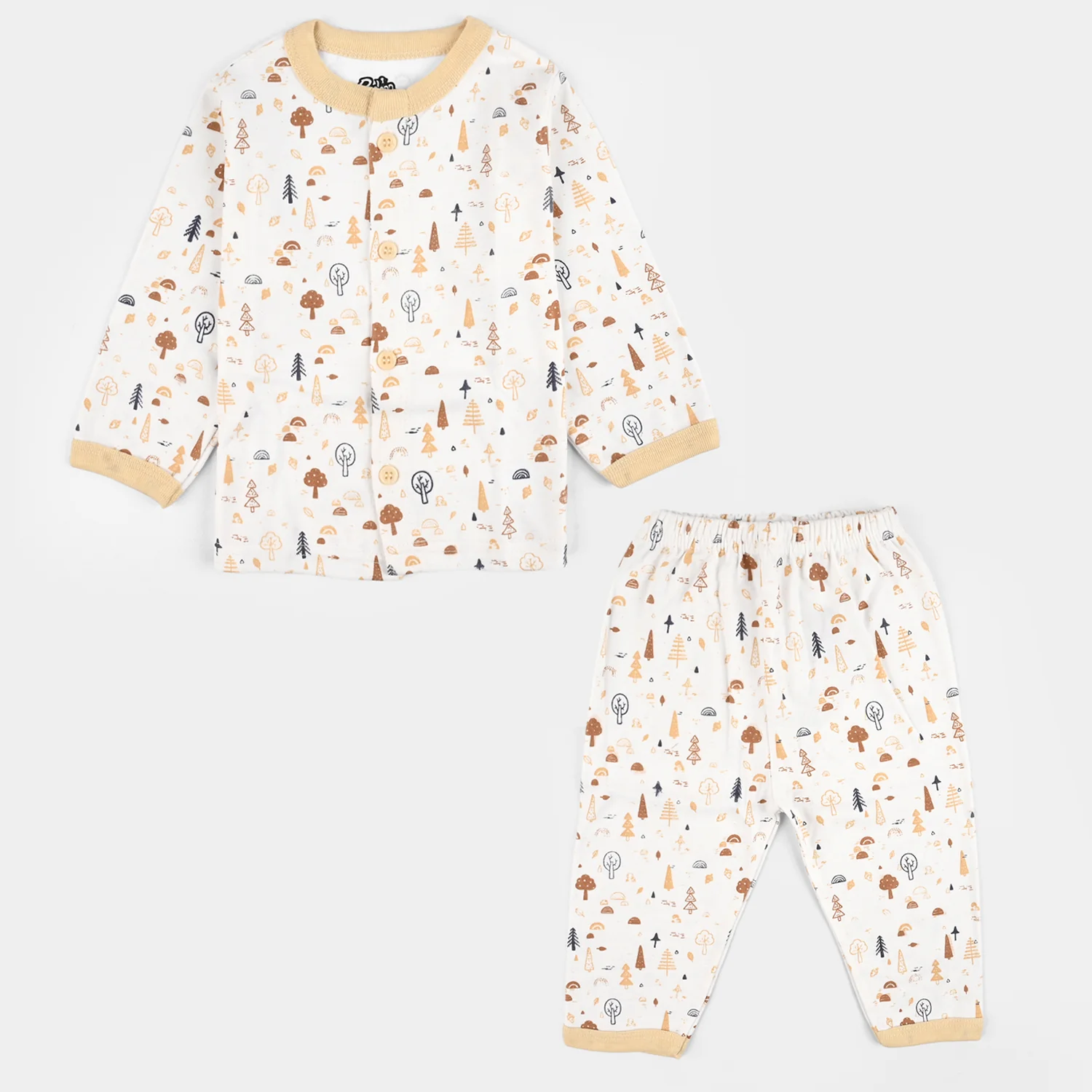 Infant Front Open Suit (Tree Bleached) - Sand