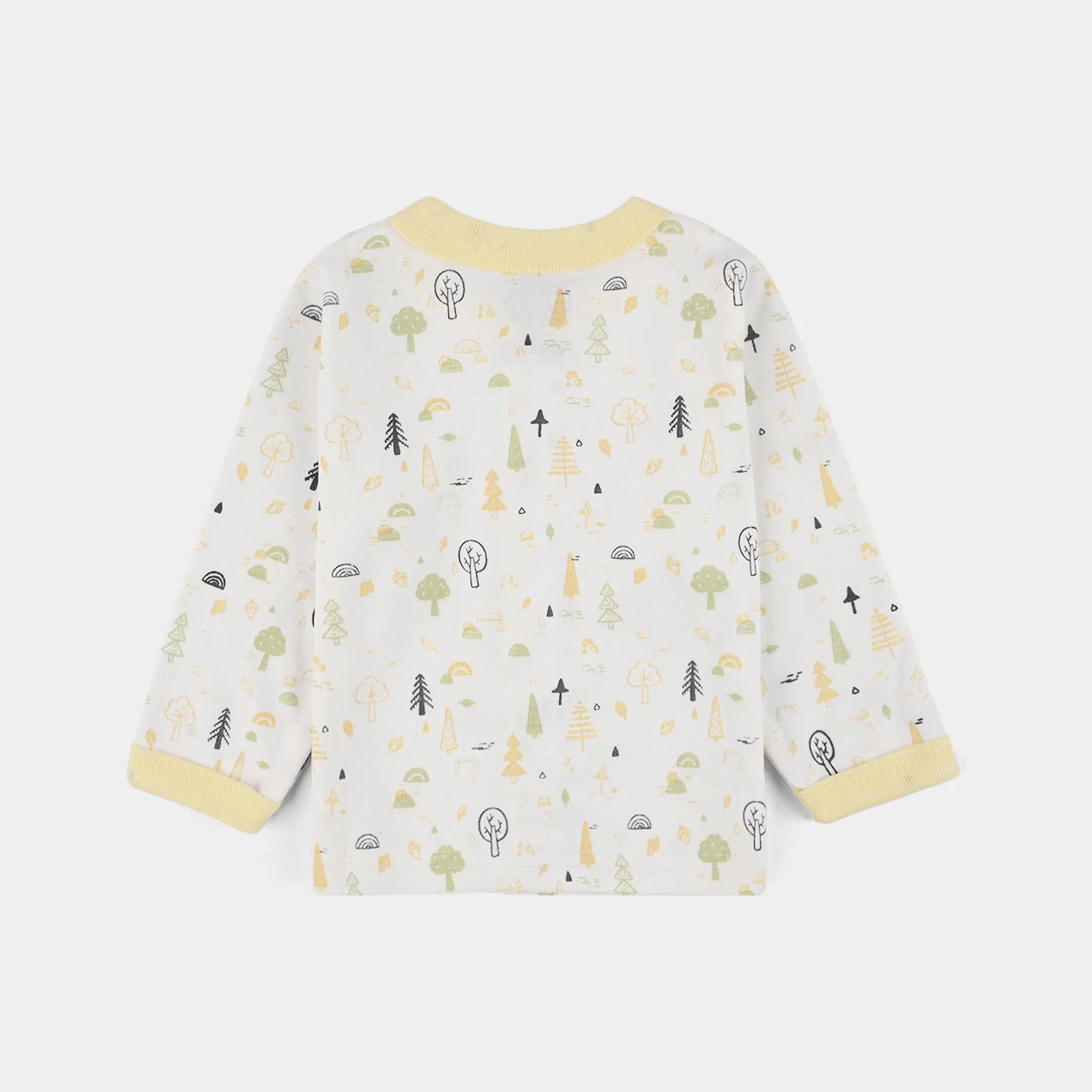 Infant Front Open Suit (Tree Vanilla Ice) - White/Yellow - Image 3