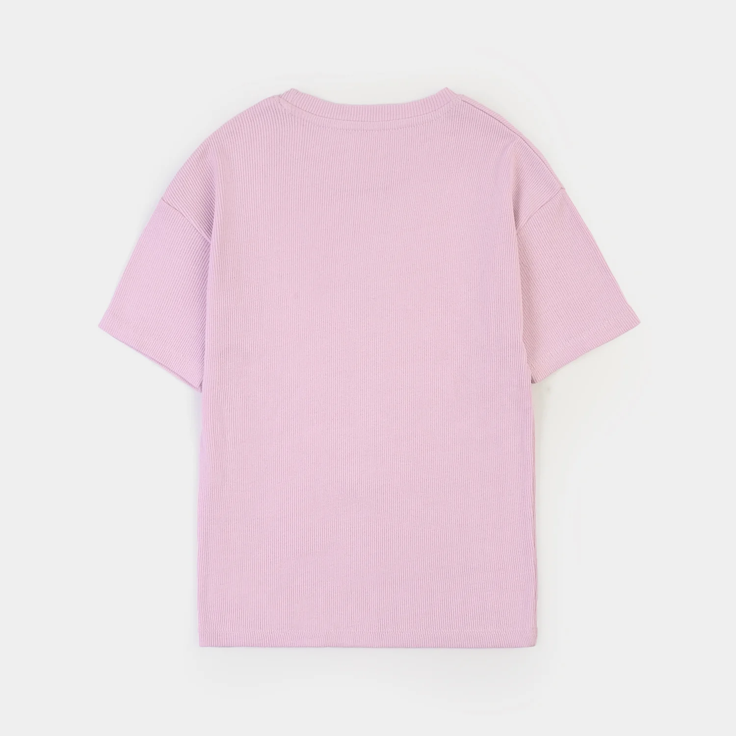 Girls 2x1 Rib T-Shirt H/S All Hearts Lilac-Orchid - Image 4