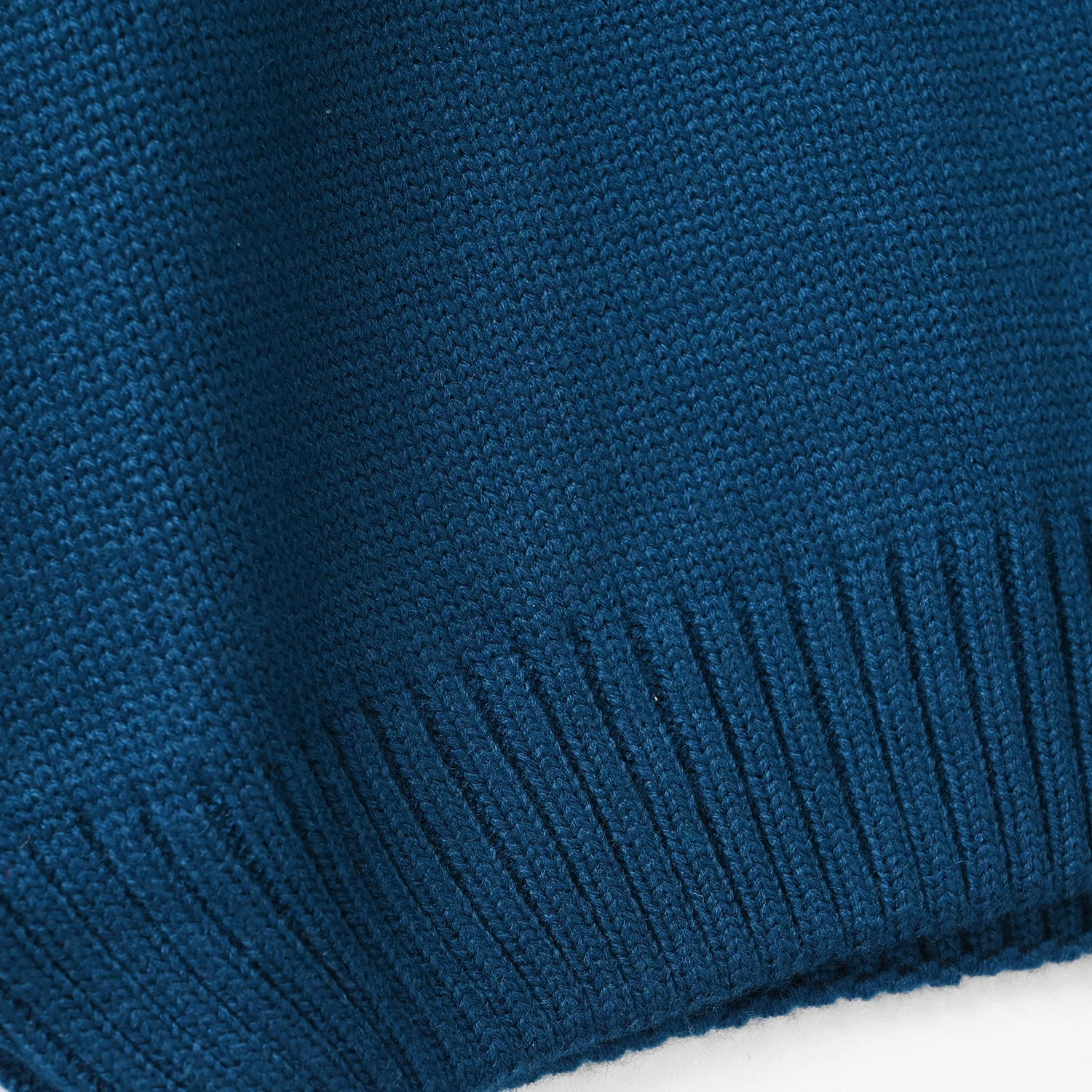 Girls Acrylic Full Sleeves Mock Neck Sweater – Navy - Image 3