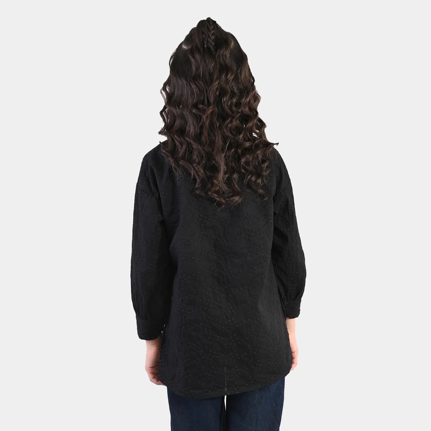 Girls Chicken Kari Embroidered Top (Bear) - Black - Image 5