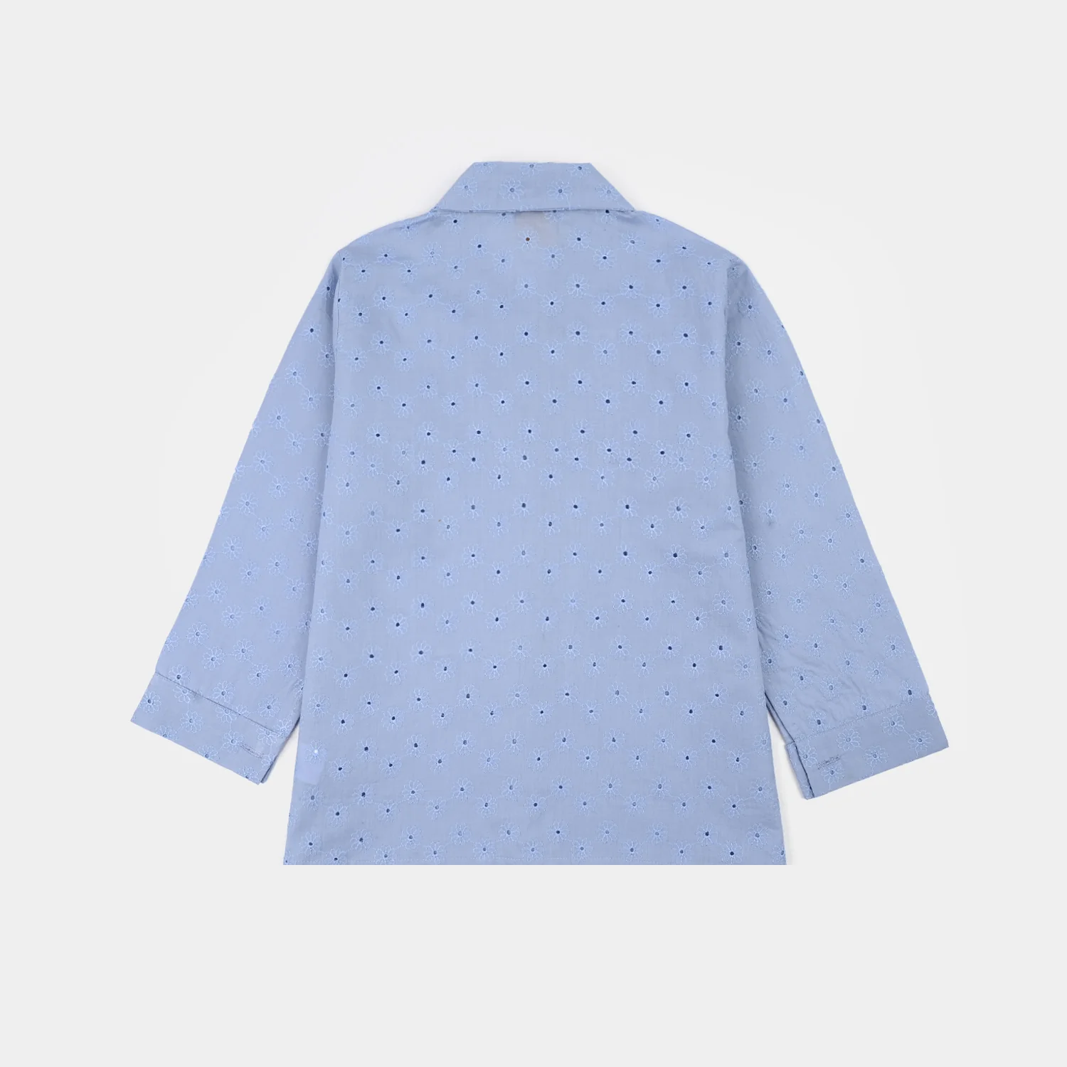 Girls Chicken Kari Emb Top Funky-Blue - Image 4