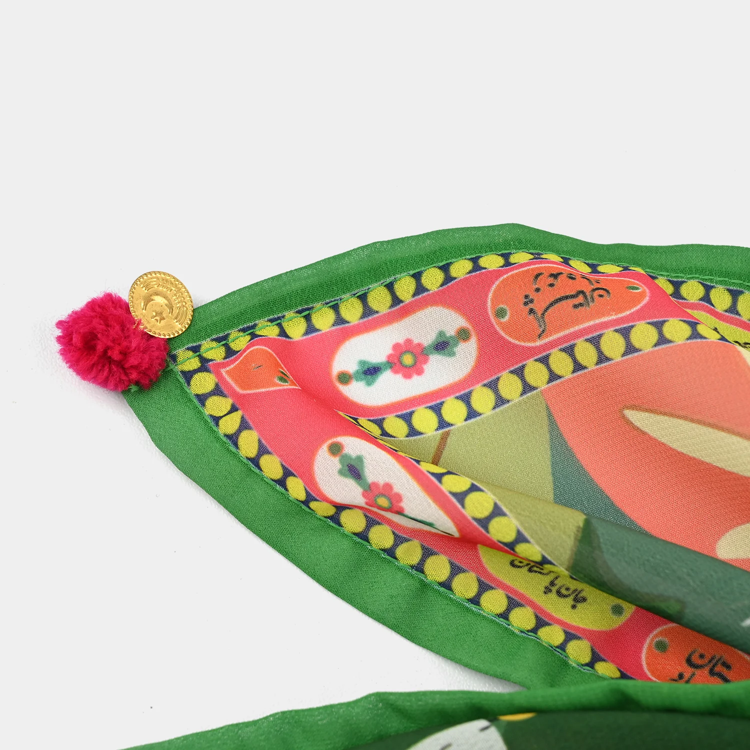 Girls Azadi Chiffon Dupatta – Green - Image 5